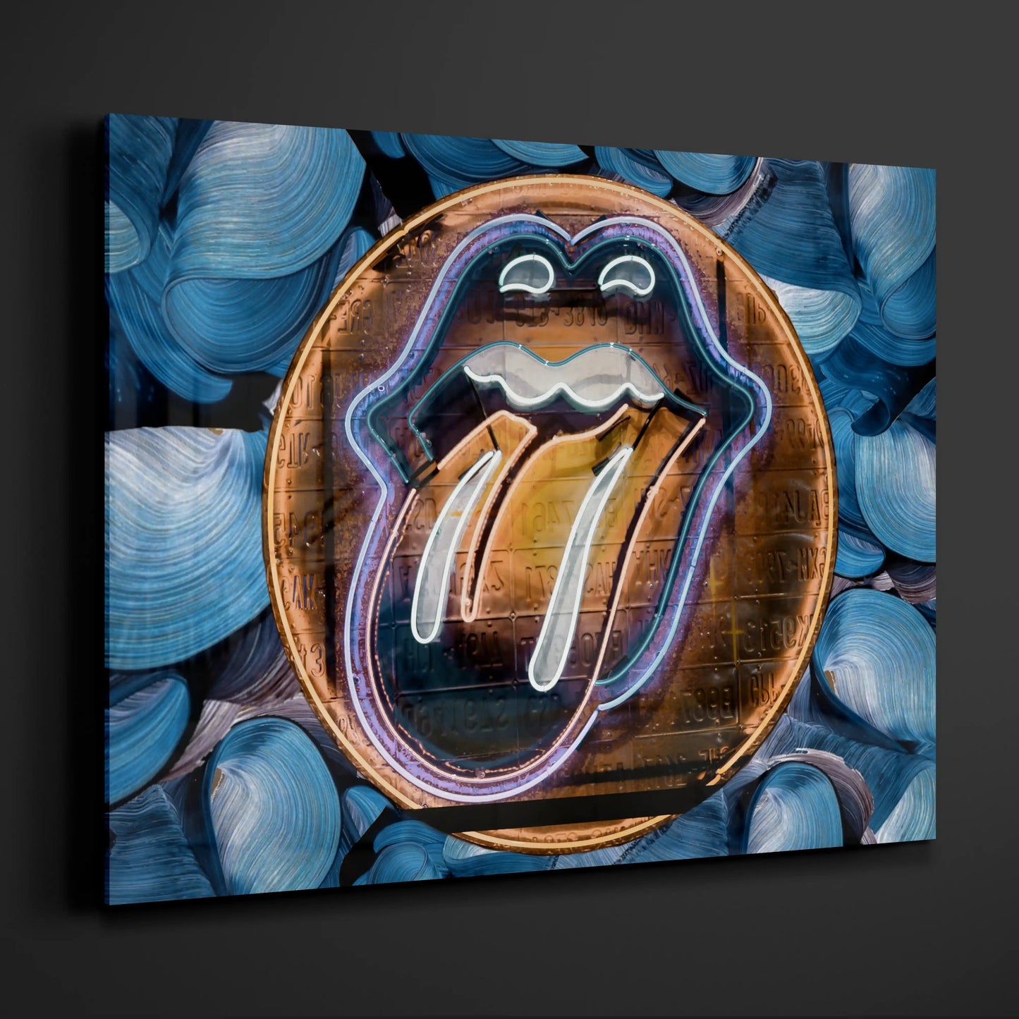 Iconica Lingua Rolling Stones - Quadro in Plexiglass Pop Art - Stampa Moderna per Arredo Rock