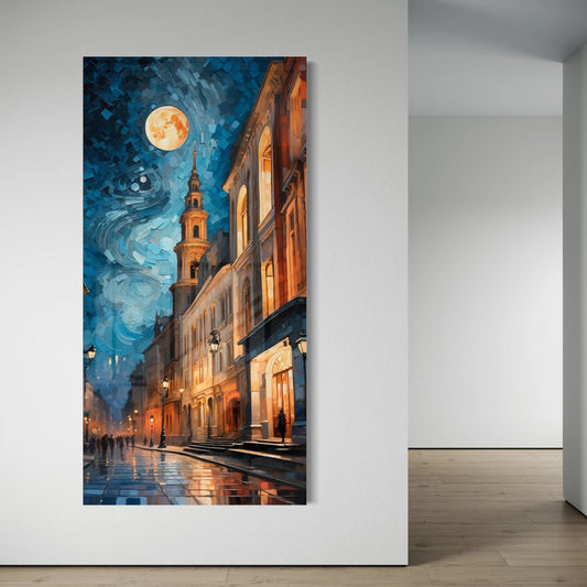 Notte Stellata in Antica Città - Digital Art