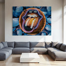 Iconica Lingua Rolling Stones - Quadro in Plexiglass Pop Art -  Stampa Moderna per Arredo Rock
